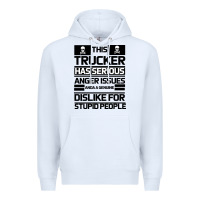 White TRUCKER Premium Hoodie - Bettercallsaul