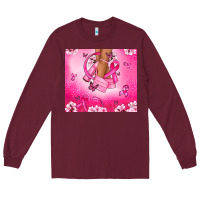 Burgundy Breast Cancer diva Long Sleeve Tee - NancyCooperArtShop