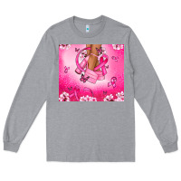 Heather Grey Breast Cancer diva Long Sleeve Tee - NancyCooperArtShop