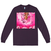 Plum Breast Cancer diva Long Sleeve Tee - NancyCooperArtShop