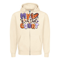 Sandshell my heart is on that court Zipper Hoodie - MaliasSmallBusiness