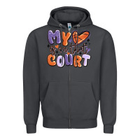 Smoke my heart is on that court Zipper Hoodie - MaliasSmallBusiness