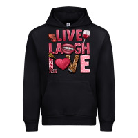 Black Live laugh love Valentine's Day Urban Hoodie - HowdyJamesFarm