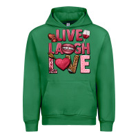 Emerald Live laugh love Valentine's Day Urban Hoodie - HowdyJamesFarm