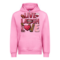 Fuchsia Pink Live laugh love Valentine's Day Urban Hoodie - HowdyJamesFarm
