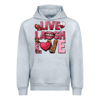 Heather Grey Live laugh love Valentine's Day Urban Hoodie - HowdyJamesFarm