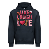 Navy Live laugh love Valentine's Day Urban Hoodie - HowdyJamesFarm