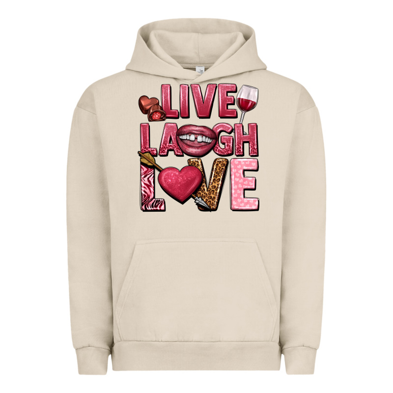 Live Laugh Love Valentine's Day Urban Hoodie by HowdyJamesFarm | Teevron