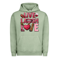 Pigment Oil Green Live laugh love Valentine's Day Urban Hoodie - HowdyJamesFarm