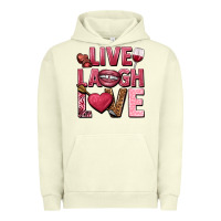 Pigment Pistachio Live laugh love Valentine's Day Urban Hoodie - HowdyJamesFarm