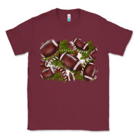 Burgundy football background Classic Tee - BarkalooDesign