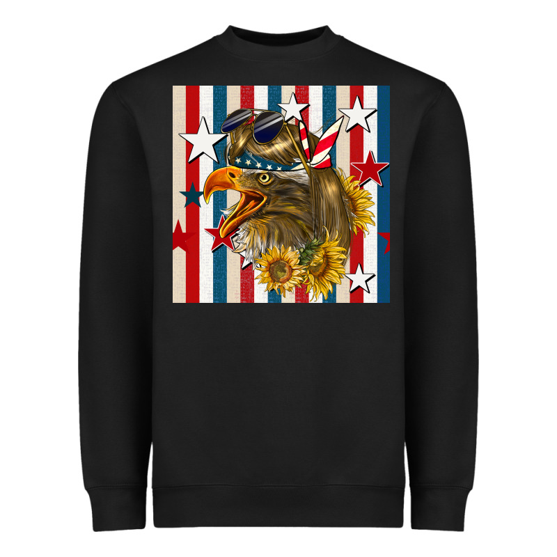 Mullet Eagle Seamless Pattern Heavyweight Sweatshirt by BundleAndBundleShop | Teevron