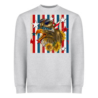 Heather Grey mullet eagle seamless pattern Heavyweight Sweatshirt - BundleAndBundleShop