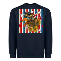 Navy mullet eagle seamless pattern Heavyweight Sweatshirt - BundleAndBundleShop