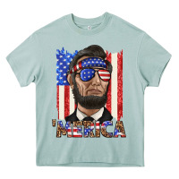 Arona merica with lincoln Heavy Core Tee - texasbilliewilder