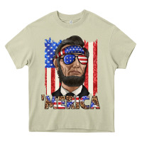 Mossy merica with lincoln Heavy Core Tee - texasbilliewilder