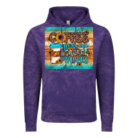 Cloud Purple coffee gives me teacher powers Vintage Hoodie - JahusDesignShop