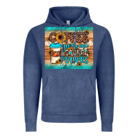 Vintage Denim coffee gives me teacher powers Vintage Hoodie - JahusDesignShop