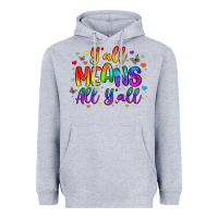 Heather Grey y all means all y all Heavyweight Hoodie - Artiststas