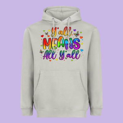 Y All Means All Y All Heavyweight Hoodie Designed By Artiststas