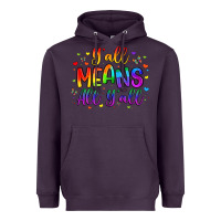 Plum y all means all y all Heavyweight Hoodie - Artiststas
