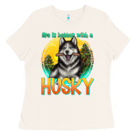 Bone life is better with a husky Ladies Tee - texasbilliewilder