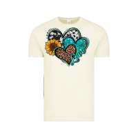 Vintage Arctic turquoise sunflower hearts Vintage Tee - Jasminsmagicworld