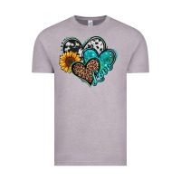 Vintage Zinc turquoise sunflower hearts Vintage Tee - Jasminsmagicworld