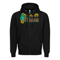 Black he knows my name isaiah 43 1 Zipper Hoodie - NancyCooperArtShop