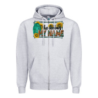 Heather Grey he knows my name isaiah 43 1 Zipper Hoodie - NancyCooperArtShop