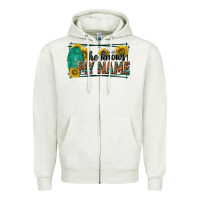 Oatmeal Heather he knows my name isaiah 43 1 Zipper Hoodie - NancyCooperArtShop