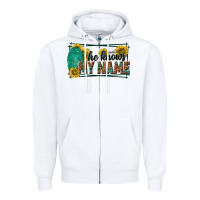 White he knows my name isaiah 43 1 Zipper Hoodie - NancyCooperArtShop
