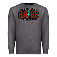 Charcoal Heather lightning bolt babe Premium Sweatshirt - Jasminsmagicworld