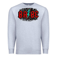 Heather Grey lightning bolt babe Premium Sweatshirt - Jasminsmagicworld