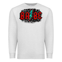 Oatmeal Heather lightning bolt babe Premium Sweatshirt - Jasminsmagicworld