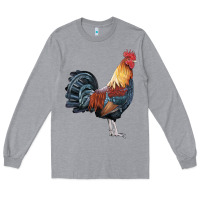 Heather Grey New Hampshire Red Rooster Long Sleeve Tee - LillyAllenDesigns