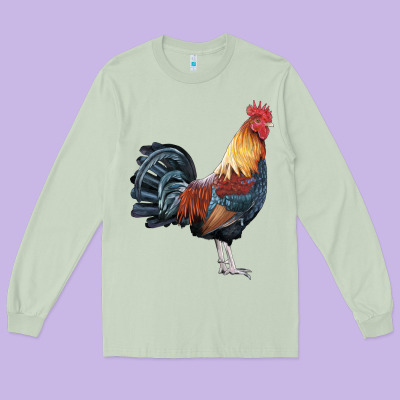 New Hampshire Red Rooster Long Sleeve Tee Designed By Lillyallendesigns