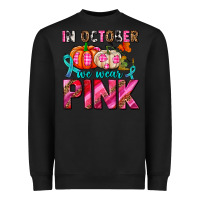 Black in october we wear pink with pumpkins Heavyweight Sweatshirt - AdoDesignShop