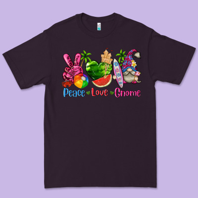 Peace Love Gnome Summer Premium Tee Designed By Texasbilliewilder