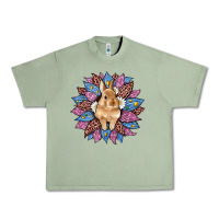 Oil Green easter leopard bunny sunflower Urban Heavy Tee - Artiststas