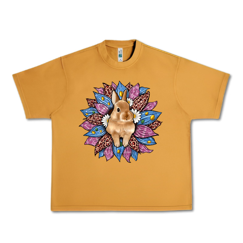 Easter Leopard Bunny Sunflower Urban Heavy Tee by Artiststas | Teevron