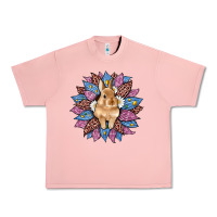 Salmon easter leopard bunny sunflower Urban Heavy Tee - Artiststas