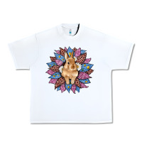White easter leopard bunny sunflower Urban Heavy Tee - Artiststas