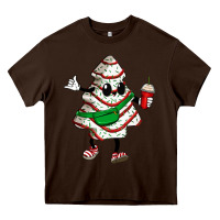 Chocolate Brown little debbie christmas tree cakes Heavy Core Tee - Zillion Design Studio