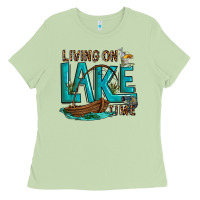 Matcha living on lake time Ladies Tee - texasbilliewilder