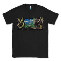 Black Peace Love Spectacled Bear Classic Tee - LillyAllenDesigns