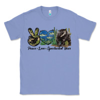 Colony Blue Peace Love Spectacled Bear Classic Tee - LillyAllenDesigns