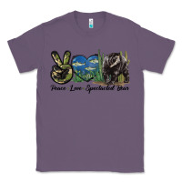 Lavender Peace Love Spectacled Bear Classic Tee - LillyAllenDesigns