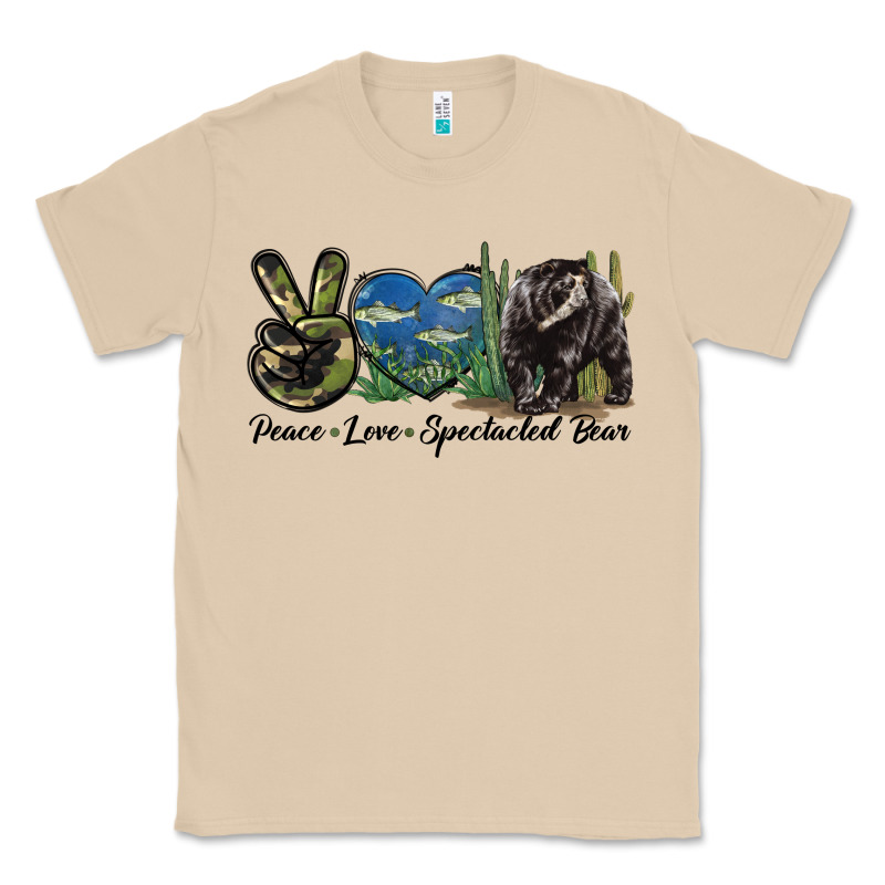 Peace Love Spectacled Bear Classic Tee by LillyAllenDesigns | Teevron