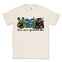 Natural Peace Love Spectacled Bear Classic Tee - LillyAllenDesigns
